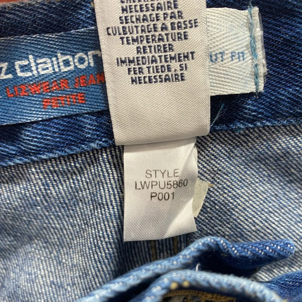 NWT Liz Claiborne Bootcut Fit Jeans in Dark Blue Denim Women’s Size 6 Petite - Picture 8 of 10